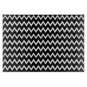 Zwart-wit Chevron-patroon Snijplank (Voorkant)
