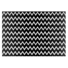 Zwart-wit Chevron-patroon Snijplank