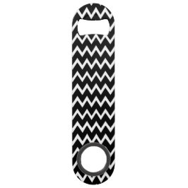 Zwart-wit Chevron-patroon Speed Flessenopener