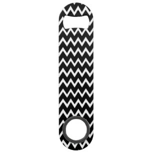Zwart-wit Chevron-patroon Speed Flessenopener