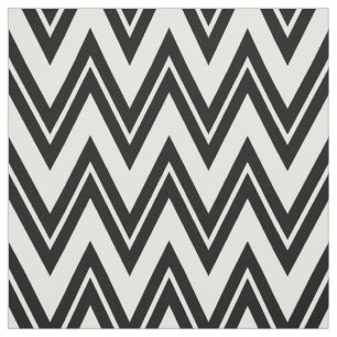 Zwart-wit Chevron-patroon Stof