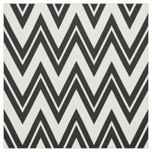 Zwart-wit Chevron-patroon Stof (Swatch)