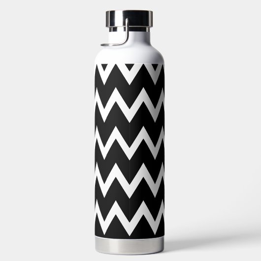Zwart-wit Chevron-patroon Waterfles (Rechts)