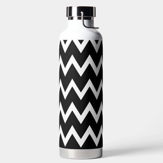 Zwart-wit Chevron-patroon Waterfles (Links)