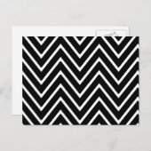 Zwart-wit Chevron Pattern 2 Briefkaart (Voorkant / Achterkant)