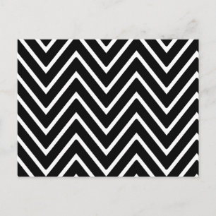 Zwart-wit Chevron Pattern 2 Briefkaart