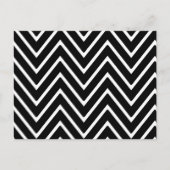 Zwart-wit Chevron Pattern 2 Briefkaart (Voorkant)