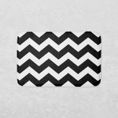 Zwart-wit Chevron Pattern Badmat