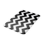 Zwart-wit Chevron Pattern Badmat (Gekanteld)