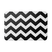 Zwart-wit Chevron Pattern Badmat (Voorkant)