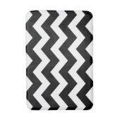 Zwart-wit Chevron Pattern Badmat (Voorkant Verticaal)