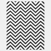 Zwart-wit Chevron Pattern Blanket Fleece Deken (Voorkant)