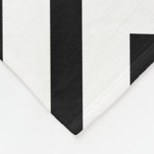 Zwart-wit Chevron Pattern Blanket Fleece Deken (Hoek)