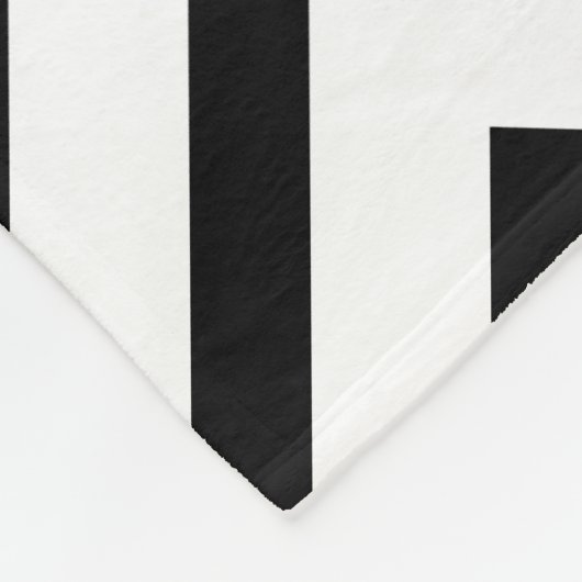 Zwart-wit Chevron Pattern Blanket Fleece Deken (Hoek)