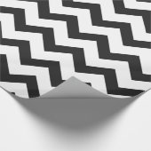 Zwart-wit Chevron Pattern Cadeaupapier (Hoek)