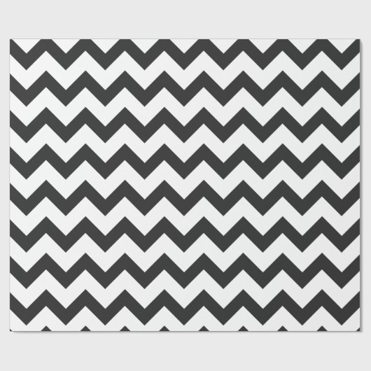 Zwart-wit Chevron Pattern Cadeaupapier (Vlak)