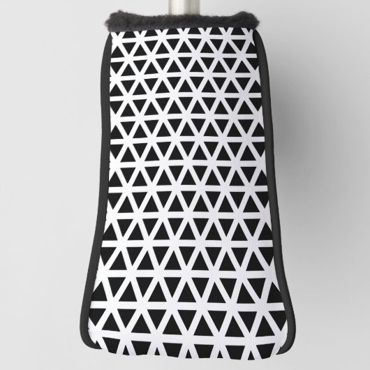 Zwart-wit Chevron Pattern Golfheadcover (Draai 90)