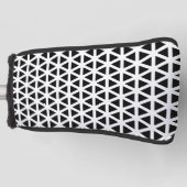 Zwart-wit Chevron Pattern Golfheadcover (Voorkant)