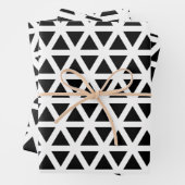 Zwart-wit Chevron Pattern Inpakpapier Vel (In situ)