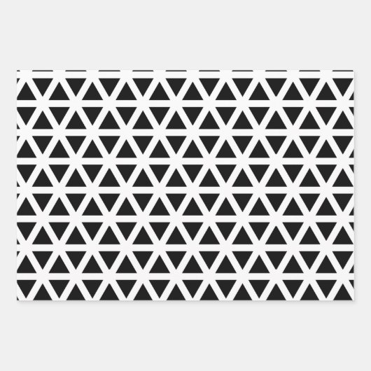 Zwart-wit Chevron Pattern Inpakpapier Vel (Voorkant)