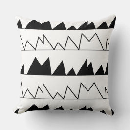 Zwart-wit Chevron Pattern Kussen