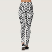 Zwart-wit Chevron Pattern Leggings (Achterkant)