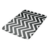 Zwart wit chevron Pattern modern badmat (Gekanteld)
