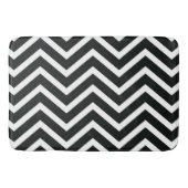 Zwart wit chevron Pattern modern badmat (Voorkant)