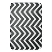 Zwart wit chevron Pattern modern badmat (Voorkant Verticaal)