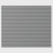 Zwart-wit Chevron Pattern Modern Trendy Cadeaupapier (Vlak)