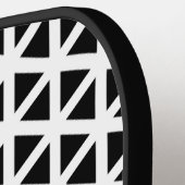 Zwart-wit Chevron Pattern Pickleball Paddle (Links Detail)