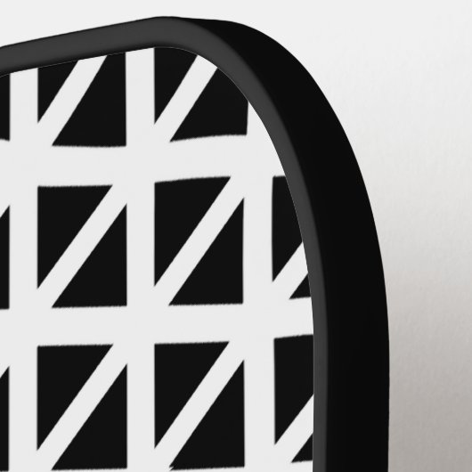 Zwart-wit Chevron Pattern Pickleball Paddle (Links Detail)