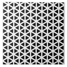 Zwart-wit Chevron Pattern Tegeltje