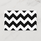 Zwart-wit Chevron Pattern Visitekaartje (Achterkant)