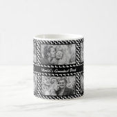 Zwart-wit Chevron Photo Collage Vaderdag Koffiemok (Center)