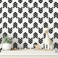 Zwart-Wit Chevron Pijl