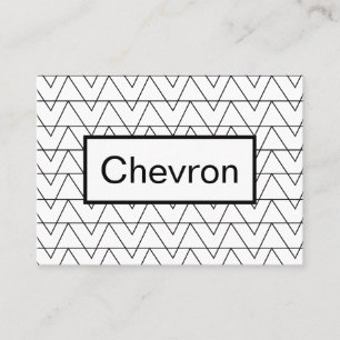 Zwart-wit chevron streep visitekaartje