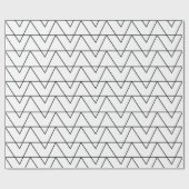 Zwart-wit chevron streeppatroon cadeaupapier (Vlak)