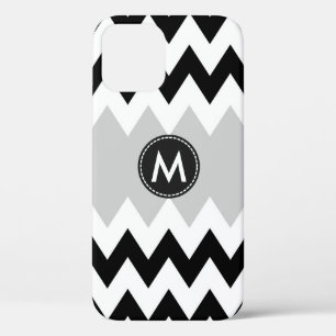 Zwart Wit Chevron Strepenpatroon Case-Mate iPhone Case