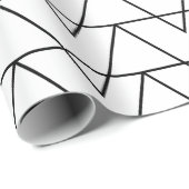 Zwart-wit Chevron Stripe Pattern Cadeaupapier (Rol Hoek)