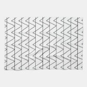 Zwart-wit Chevron Stripe Pattern Theedoek (Horizontaal)