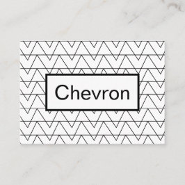 Zwart-wit Chevron Stripe Pattern Visitekaartje