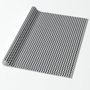 Zwart-wit Chevron Zig Zag Cadeaupapier