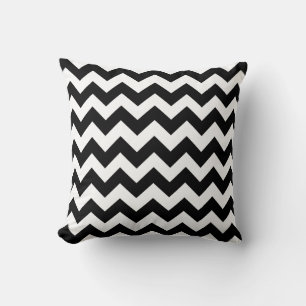 Zwart-wit Chevron Zig Zag Pillow Kussen