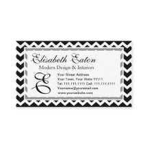 Zwart-wit Chevron Zig Zag Retro Elegance