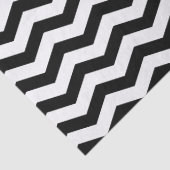 Zwart-wit Chevron Zigzag-papier Tissuepapier (Detail)