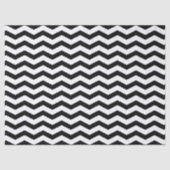 Zwart-wit Chevron Zigzag-papier Tissuepapier (Voorkant)