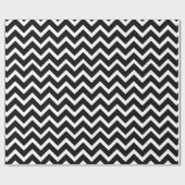 Zwart-wit Chevron zigzag patroon Cadeaupapier (Vlak)