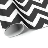 Zwart-wit Chevron zigzag patroon Cadeaupapier (Rol Hoek)