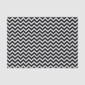 Zwart-wit Chevron zigzag patroon Tissuepapier (Voorkant)